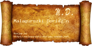 Malagurszki Dorián névjegykártya
